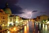 Lightning in Grand Canal in Venice