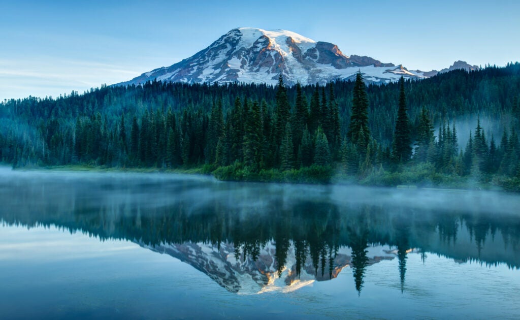 Mount Rainier: Blue Reflections