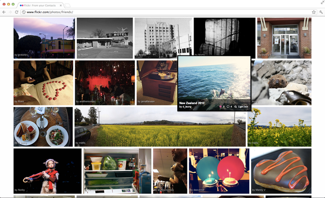 Flickr photo view