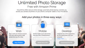 Amazon Prime Free Unlimited Photo Storage Including Raw Files