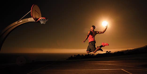 Dustin Snipes shoots a clever portrait of an NBA star