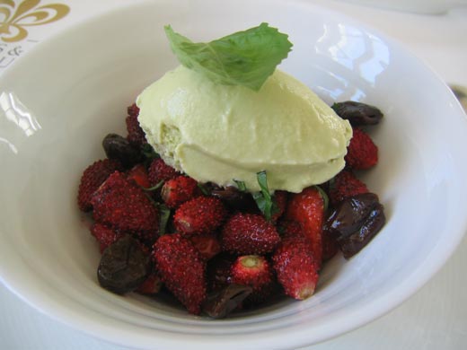 Wild-Strawberries-with-Nicoise-Olives-and-Basil-Ic