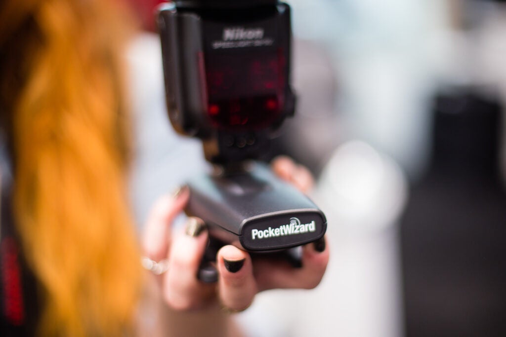 For the show, PocketWizard announced a new version of the Plus transceivers. The Plus IV has a hot shoe on top, so you can mount a flash and use it in auto mode, while still firing your remote flashes. It’s a feature for which PW users have been asking for a long time. They’re due out early next year.