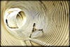 Photo: Shawn Conro Inside a spiral construction site tunnel.
