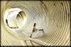 Photo: Shawn Conro Inside a spiral construction site tunnel.