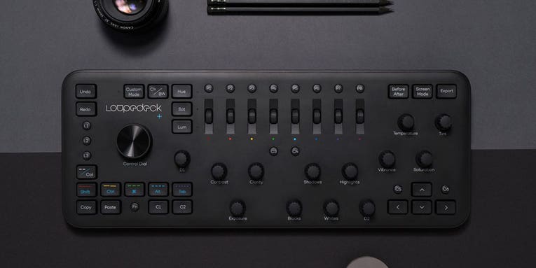 Loupedeck+ is a customizable editing console designed to work with Lightroom