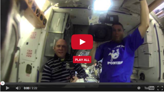 Astronauts put gopro in zero gravity water blob