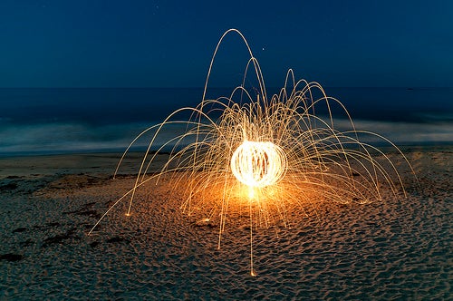 Steel wool lightpainting