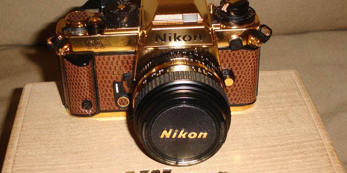 Ebay Watch: A Gold Nikon, a Blue Hasselblad and More