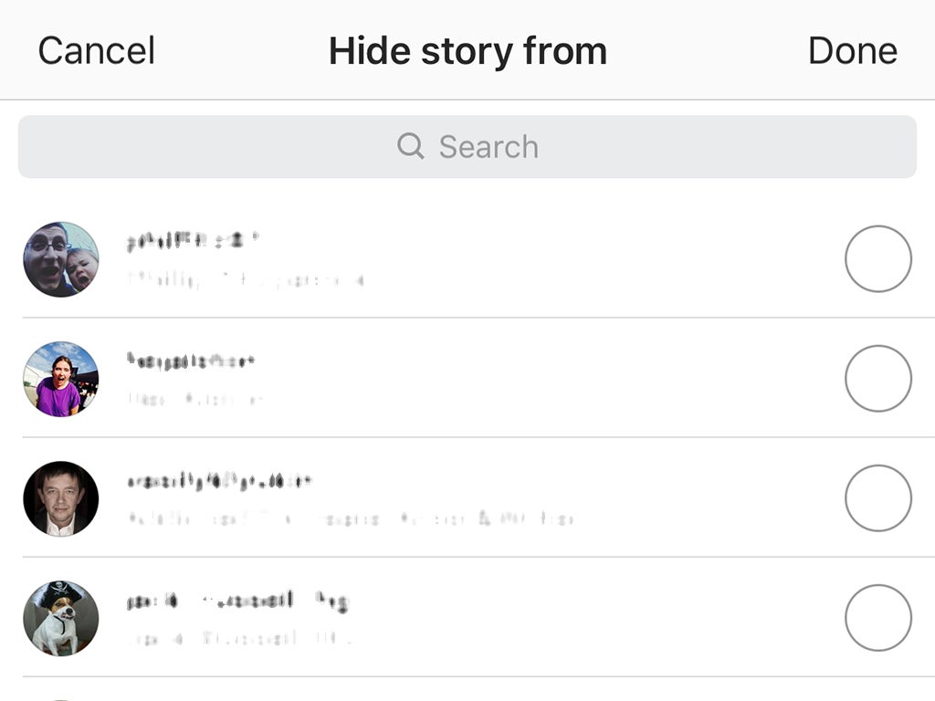 Hide stories on Instagram