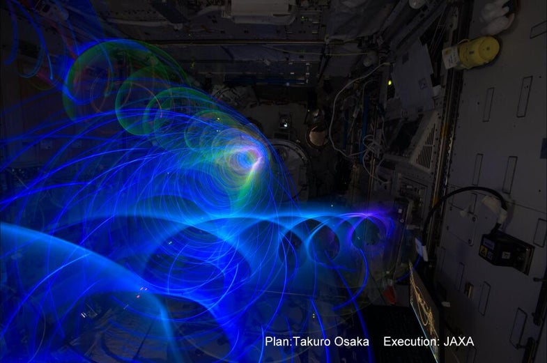 Astronaut Light Paintings