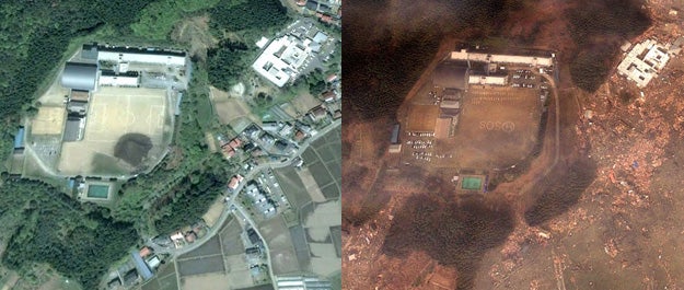 Japan Tsunami Before and After