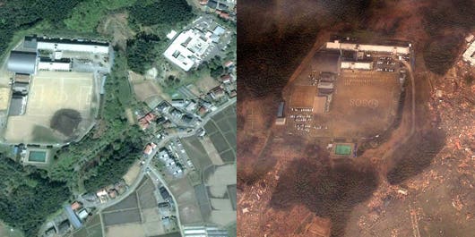 Google Earth Images Document the Effect of the Disaster in Japan
