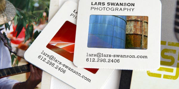 Photographer Turns Photo Slide Film Into Business Cards