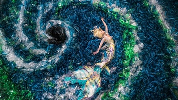 Benjamin Von Wong Mermaid Photo Project Plastic Bottles