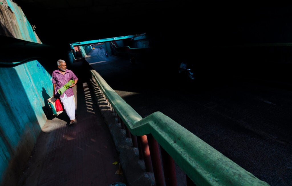 Today's Photo of the Day was taken by Radhakrishnan S. in Chennai, India with a Nikon D7000
and an 11-16 mm f/2.8 lens at 1/200 sec, f/5.6 and ISO 100. See more of Radhakrishnan's street photography <a href="https://www.flickr.com/photos/krishclick/">here.</a>