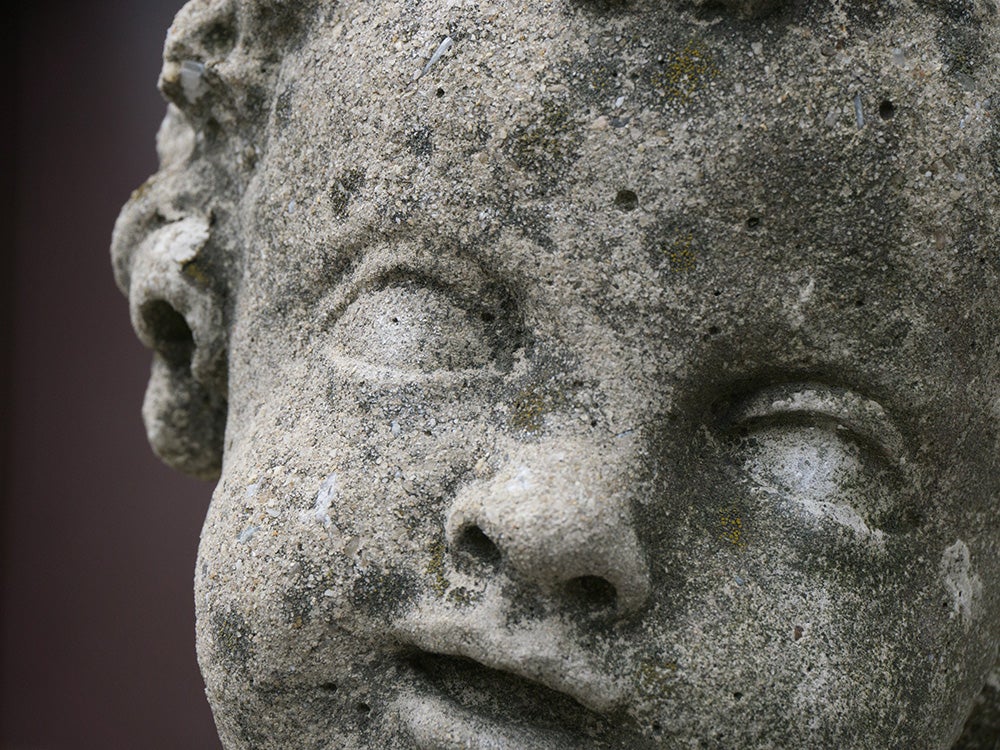 stone cherub statue