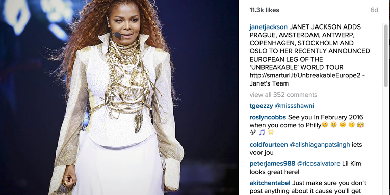 Instagram Users Post Videos of Janet Jackson Concert, Get Banned From the Service