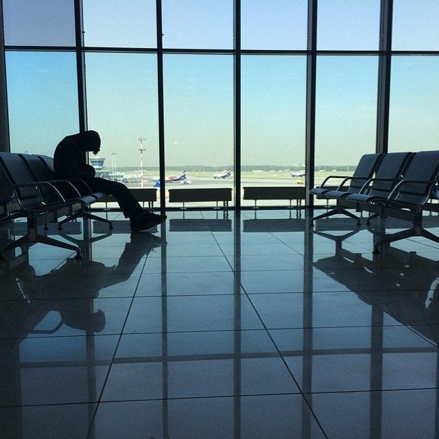 Sleeping Guy in Airport