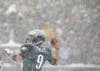 Philadelphia Eagles' Nick Foles is seen during the first half of an NFL football game against the Detroit Lions on Sunday, Dec. 8, 2013, in Philadelphia. (AP Photo/Michael Perez)