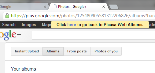 picasa redirect