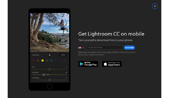 Lightroom CC on mobile