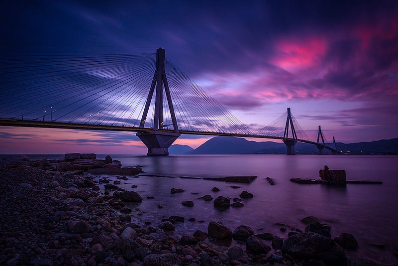 Ilias Varelas made today's Photo of the Day in Patras, Greece, of the Rio-Antirio Bridge. See more of his work <a href="https://www.flickr.com/photos/93281229@N02/">here</a>. Want to be featured as our next Photo of the Day? Simply submit you work to our <a href="http://www.flickr.com/groups/1614596@N25/pool/page1">Flickr page</a>.