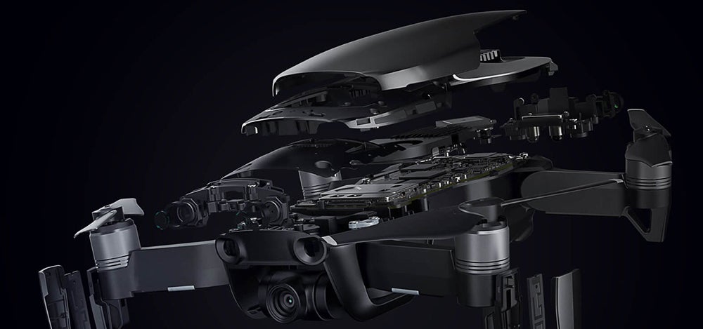 If you manage to explode the Mavic Air, it probably won't look this organized.