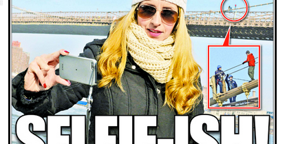 Woman Takes a Selfie As a Man Threatens Suicide, Ends Up On the Cover of the New York Post Woman Takes a Selfie As a Man Threatens Suicide, Ends Up On the Cover of the New York Post
