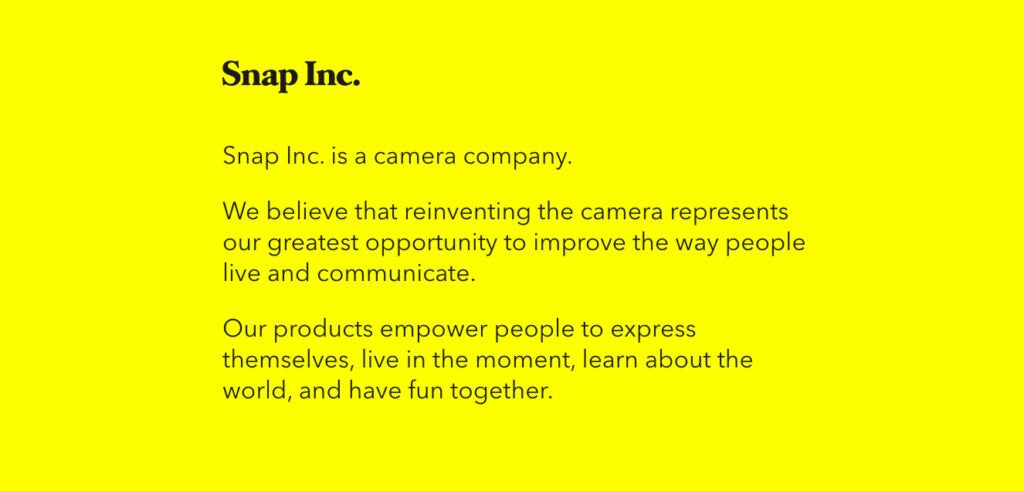 Snap Inc. Spectacles Snapchat Camera Glasses