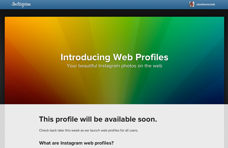 instagram web profiles