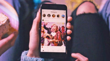 Instagram app on smartphone