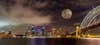 Photo: John Santacruz Photoshopped moon over Sydney night skyline. CAMERA: Canon 7d SHUTTER SPEED: 20 sec ISO: 100