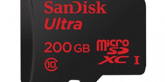 Sandisk’s 200 GB MicroSD Card Is Tiny, Massive
