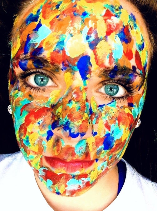 Painted Face Closeup