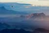 A Hot Air Balloon Is Seen Over The Namib Desert At Sunrise As Fog, The Result Of A Rare Cold Front, Drifts In From The Atlantic Some 30 Miles Away. This Unplanned Shot Was Captured From A Cessna On A Sightseeing Flight.