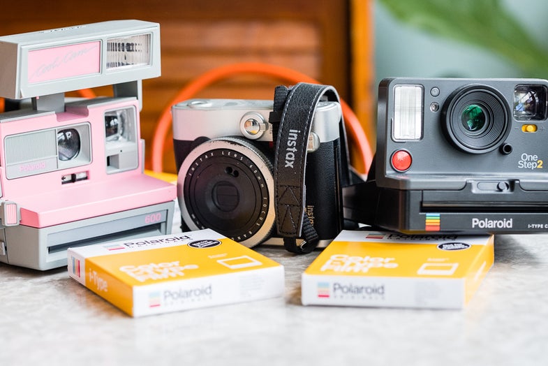 Instant film cameras