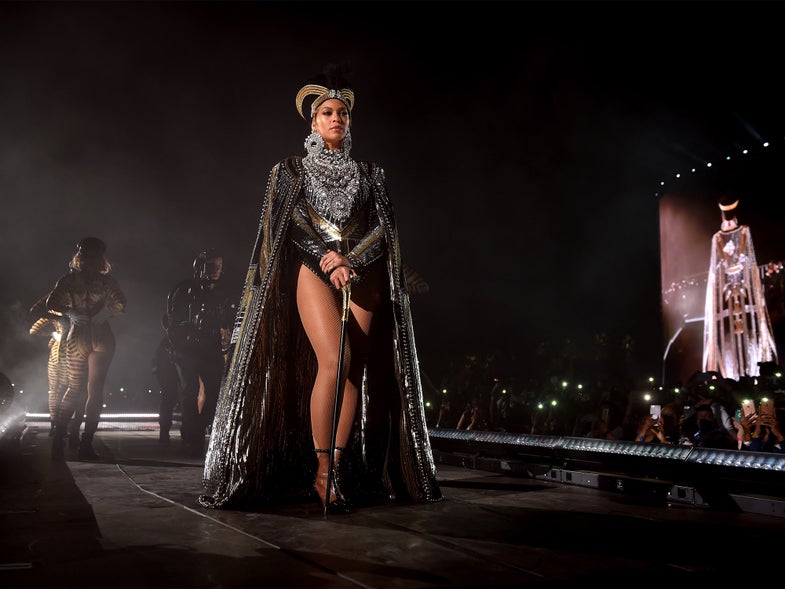 Beyonce performing at 2018 Coachella