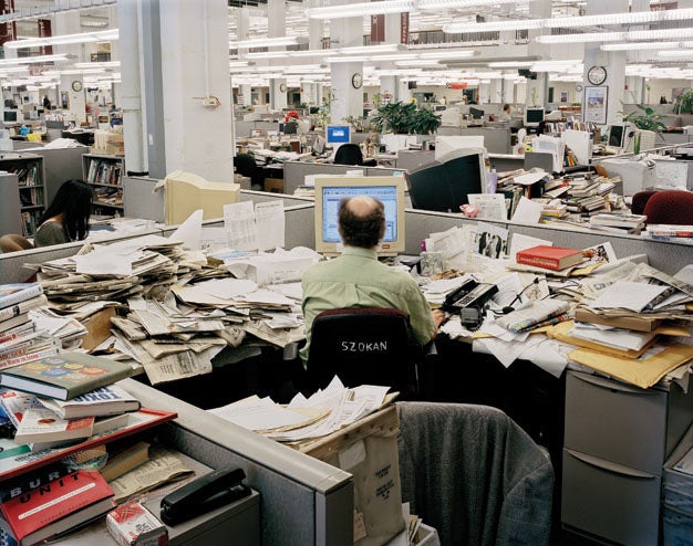 The Inquirer’s public Health Reporter Don Sapatkin in the Newsroom at the Elverson Building