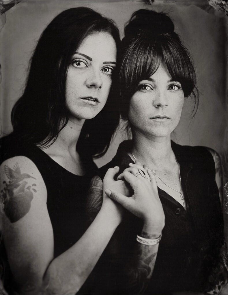 Diana Rothery and her sister Katie