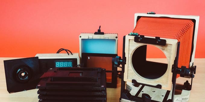 The Intrepid 4×5 enlarger turns any 4×5 camera into an enlarger and doubles as a negative scanner The Intrepid 4×5 enlarger turns any 4×5 camera into an enlarger and doubles as a negative scanner