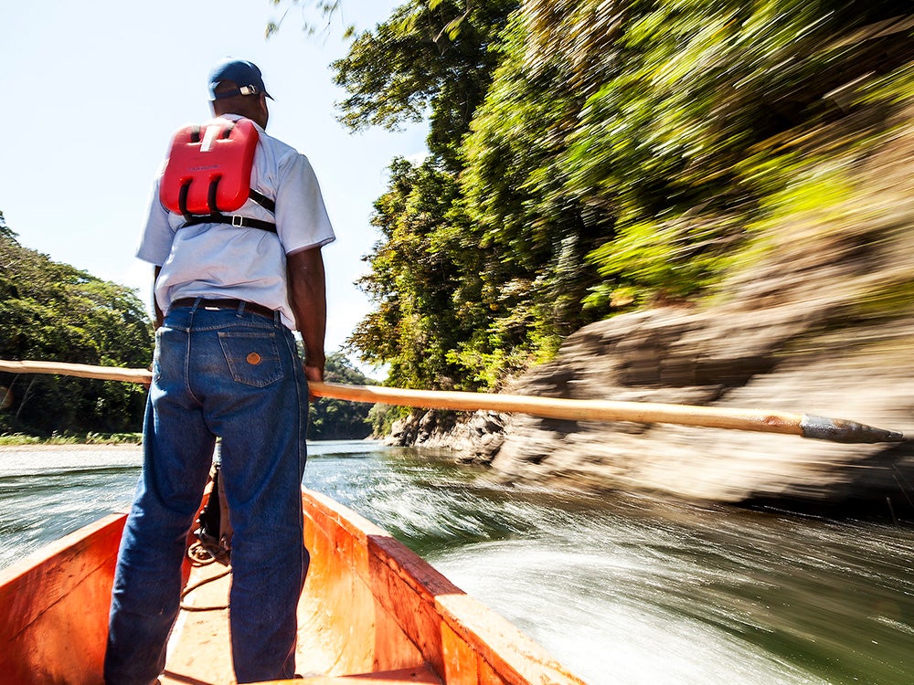 dugout canoe on Chagres River