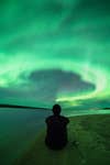 This Image Was Taken At Waskesiu In Prince Albert National Park, In One Of Canada's Lesser Explore But Nevertheless Beautiful Parks. The Whole Sky Was Lit Up By The Aurora Borealis For Many Hours And This Is A Self Portrait Of Myself Enjoying One Of Nature's Most Spectacular Sights.