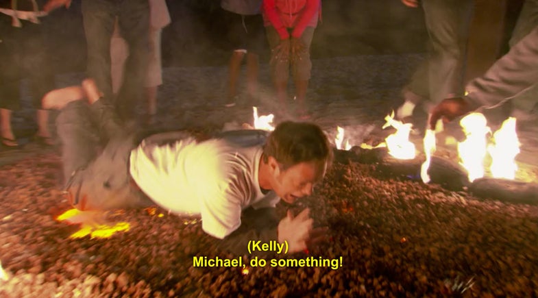 Hot coals selfie injures people