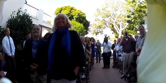 Couple Stash GoPro In Bride’s Bouquet For Wedding Video Couple Stash GoPro In Bride’s Bouquet For Wedding Video