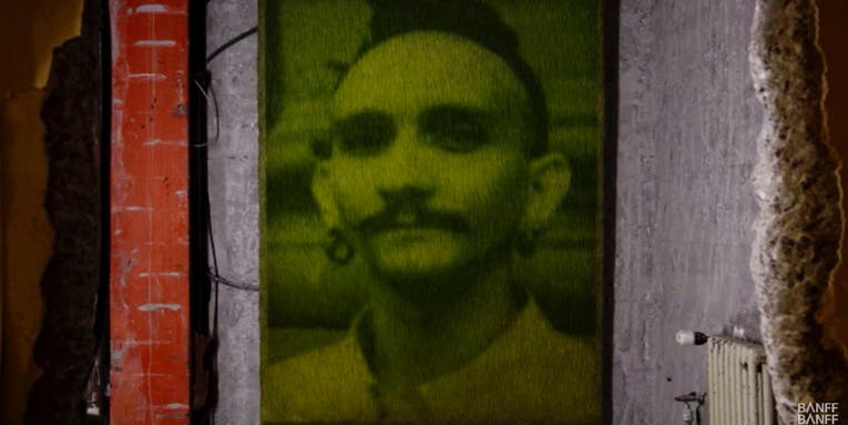Watch This: Artists Ackroyd & Harvey Use Projected Light To “Print” Photos On Grass