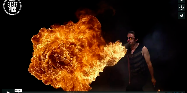 This Slow-Motion, Bullet Time Video of Fire Breathers Is Totally Mesmerizing This Slow-Motion, Bullet Time Video of Fire Breathers Is Totally Mesmerizing