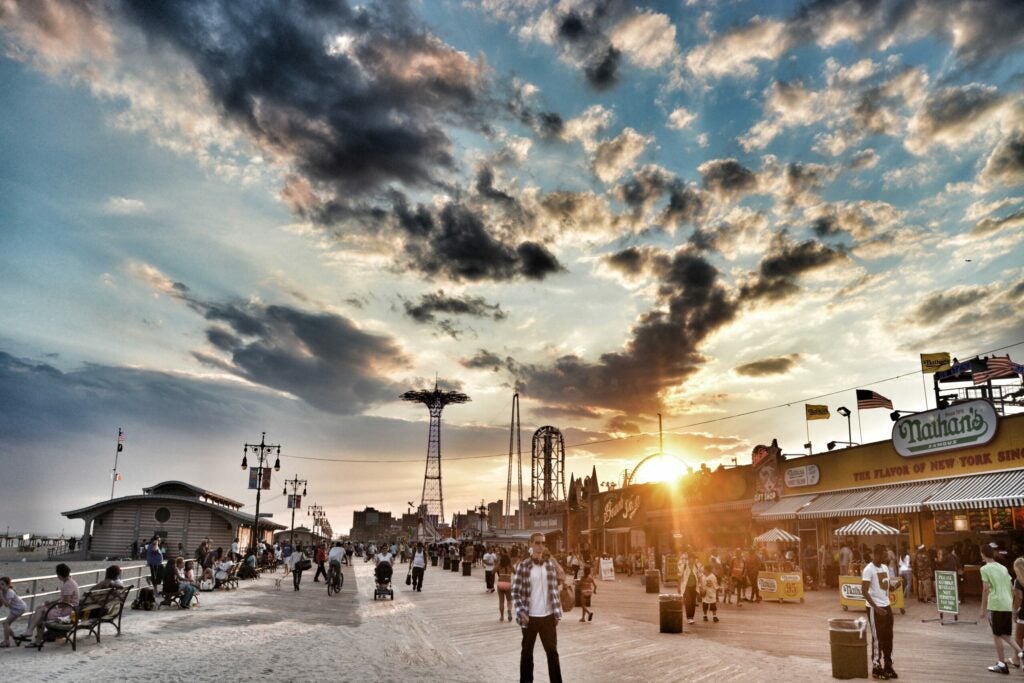 Photo: Richard Bianchi As the sun sets over the Coney Island boardwalk. CAMERA: Nikon D7100 FOCAL LENGTH: 18 mm SHUTTER SPEED: F6.3 LENS: Nikkor 18-55 mm ISO: 400 APERTURE (F-STOP): 1/200