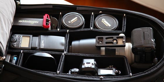 The TrekPak Camera Bag Insert Swaps Velcro For Pins
