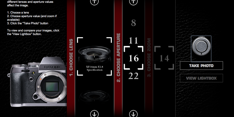 Fujifilm Site Lets You Take a Virtual Test Drive of All X-Series Lenses
